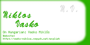 miklos vasko business card